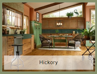 Hickory engineered wood floor